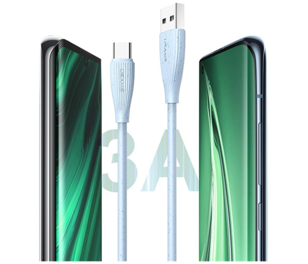 USAMS Kabel Green Series SJ714 18W 3A USB-A do USB-C 1m niebieski - 1568992 - zdjęcie 9